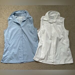 Columbia Sleeveless Omni-Shade Shirts x2